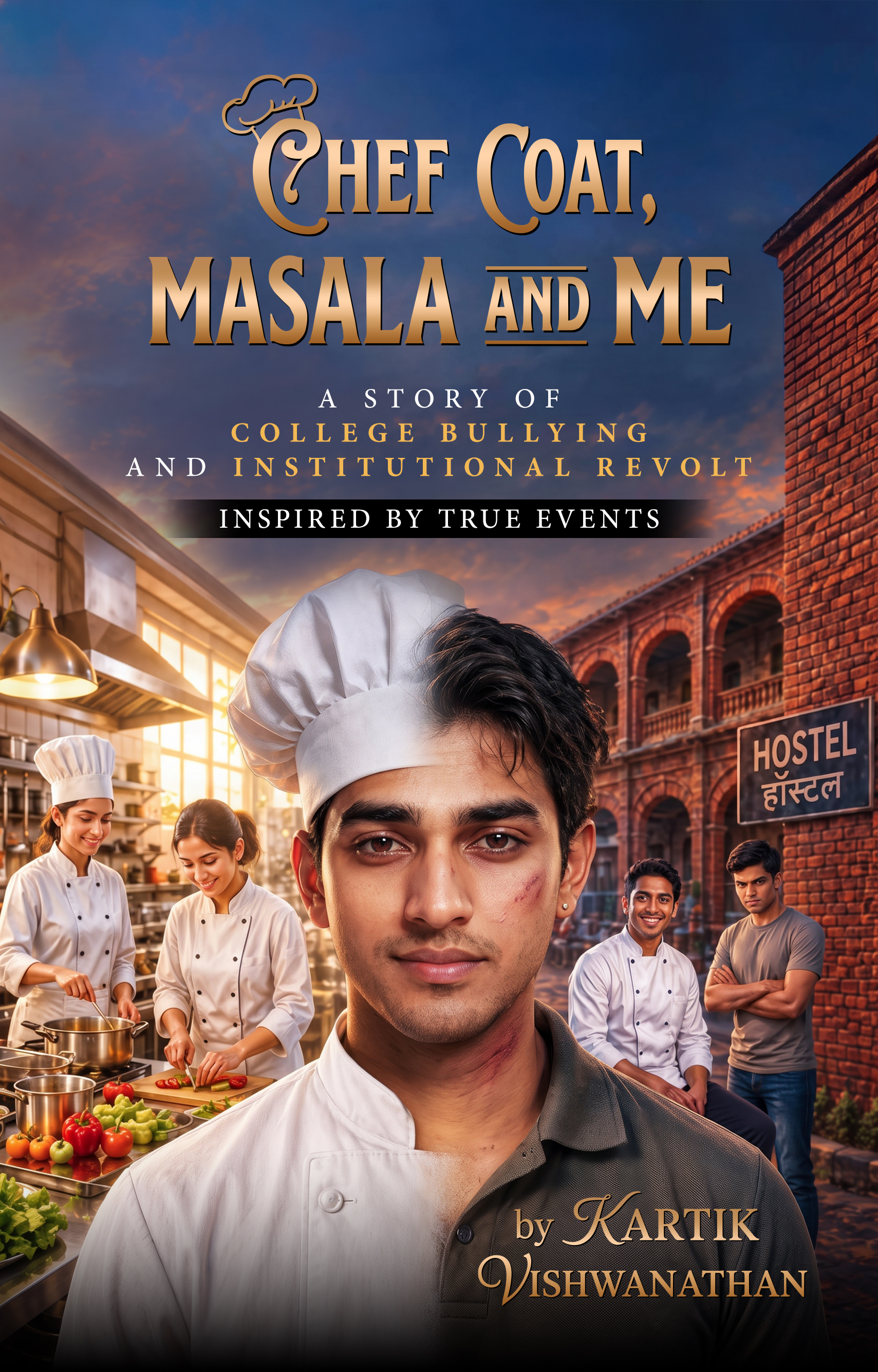 Chef Coat, Masala and Me book cover by Kartik Vishwanathan